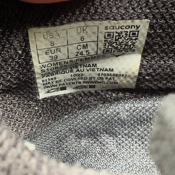 Saucony Women's Kinvara 14 Running Shoes Black/White Sz 8 - Picture 10 of 10